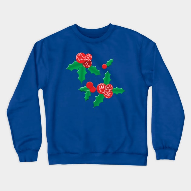 Deck The TARDIS Halls Crewneck Sweatshirt by Staceland